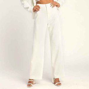 Lulu's A Power Mood White Pant